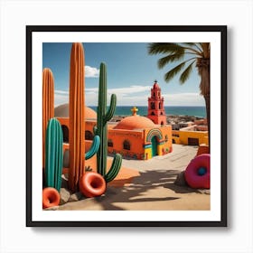 Donuts And Cactus Art Print