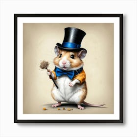 Hamster In Top Hat 12 Poster