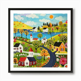 Kids Travel Illustration England 2 Art Print