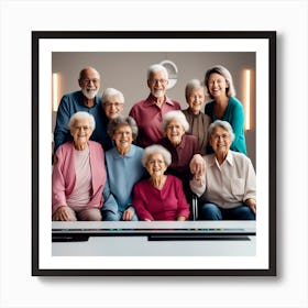 Portrait Of A Group Of Elderly People Art Print