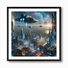 Futuristic Cityscape 7 Art Print