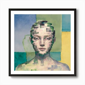 Woman'S Face 11 Art Print