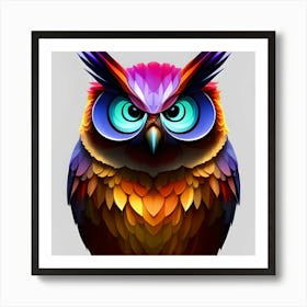 Colorful Owl 24 Art Print