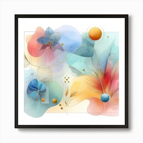 Abstract Watercolor Painting 19 Art Print