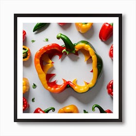 Peppers In A Heart Shape 1 Art Print