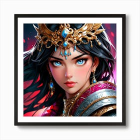 Default A Gracefully Fierce Anime Warrior Princess Her Intrica 0 (7) Art Print