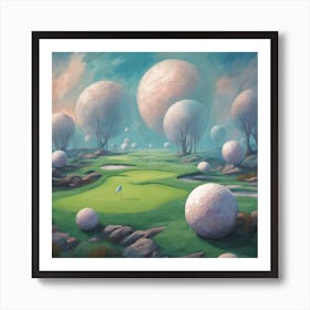 Fantastical Golf Wish Course Art Print