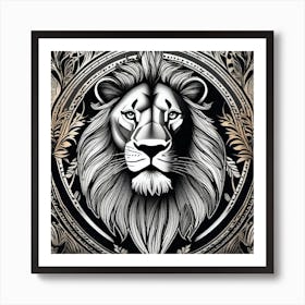 Lion Head 28 Art Print