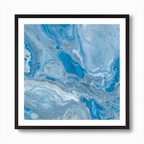 Blue Marble Texture Art Print