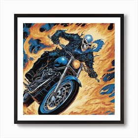 Skeleton Rider Art Print