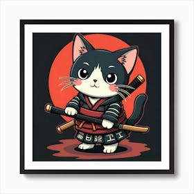 A Japanises cat Art Print