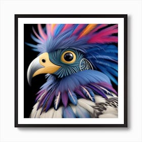 Eagle With Feathers Art Print