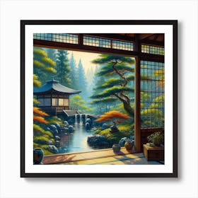 Japanese Garden Art Print