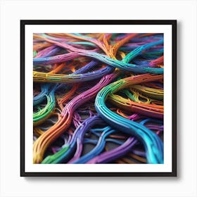 Colorful Wires 50 Art Print