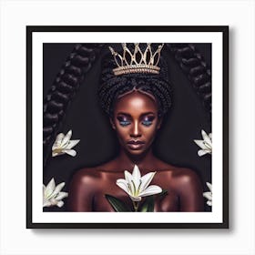 Black Woman With Crown Art Print