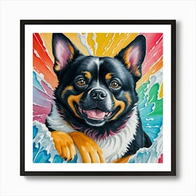 Cool Dog Art Print