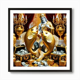 Gold Fishes 4 Art Print