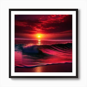 Sunset At The Beach 254 Art Print