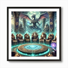 Council Of Dragon Lords Art Print