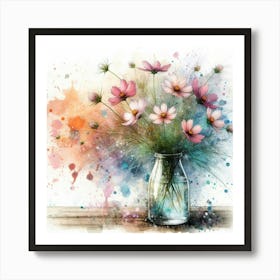 Flowers In A Vase 3 Art Print