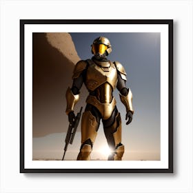 Halo iron armor in space Art Print