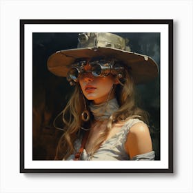 Girl In A Hat 1 Art Print