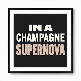 Champagne Supernova 4 Square Art Print