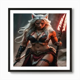 Kitty Warrior Art Print