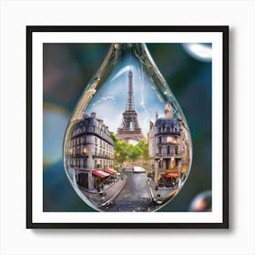 Paris In A Drop Art Print