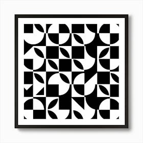 Black and White Abstract Art 436 Art Print