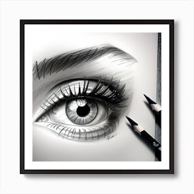 Eye Drawing Póster