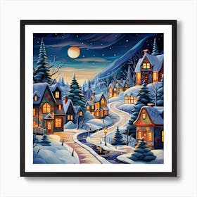 Christmas Village 33 Art Print