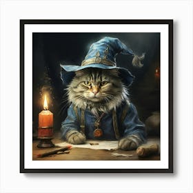 Wizard Cat 3 Art Print