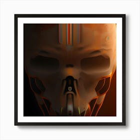 Skull Of A Robot Art Print