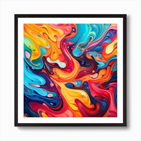 Abstract Colorful Abstract Painting 6 Art Print