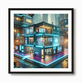 Futuristic City 15 Art Print