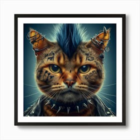 Punk Cat Art Print