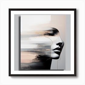 Abstract Portrait Of A Woman 2 Art Print