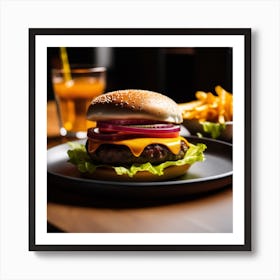 Hamburger Stock Videos & Royalty-Free Footage 1 Art Print