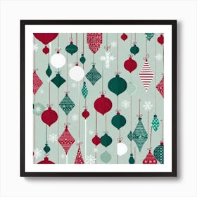 Christmas Ornaments 92 Art Print