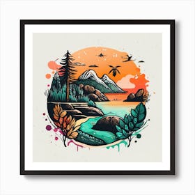 Landscape Painting 2 Art Print