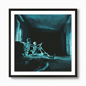 Skeletons In The Dark Art Print