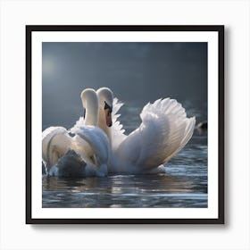 Couple Of Swans Art Print