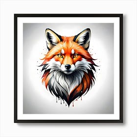 Fox Head Illustration Art Print