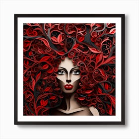 Red Haired Woman 2 Art Print