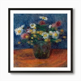 Daisies In A Vase 2 Art Print