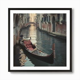 Gondola Venice Italy Grand Canal Water Architecture Travel City Europe Holiday Building Houses Art Print