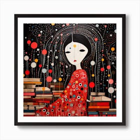 Book Girl Art Print