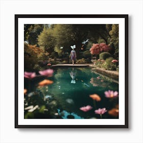 Girl In A Garden 9 Art Print