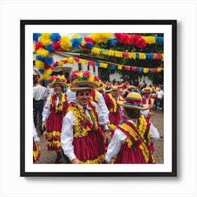 Ecuadorian Dancers 1 Art Print